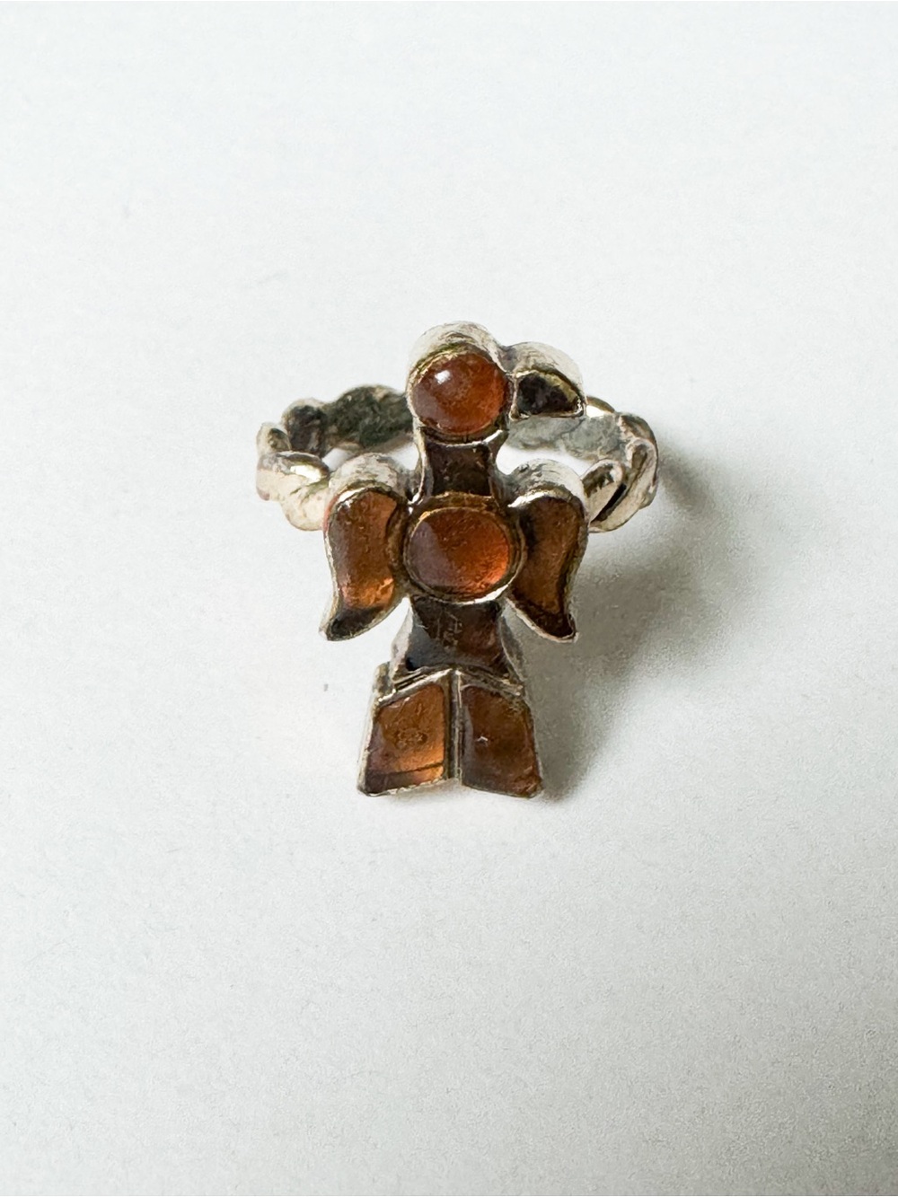 Chanel Bird Glass Stones Ring Size 5.5